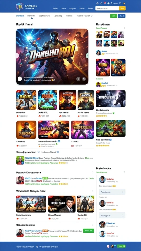 Screenshot tampilan menu utama aplikasi DAM88.