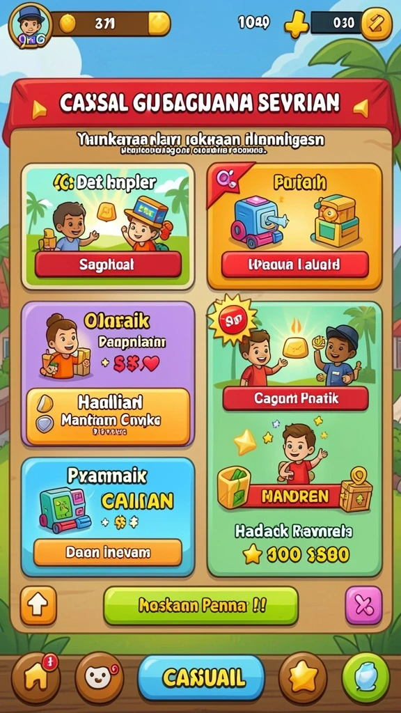 Level baru yang menantang dan penuh petualangan.
