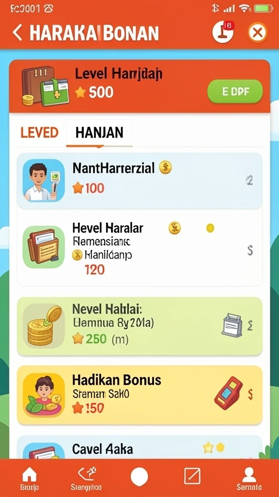 Sistem reward yang menarik untuk meningkatkan motivasi bermain.
