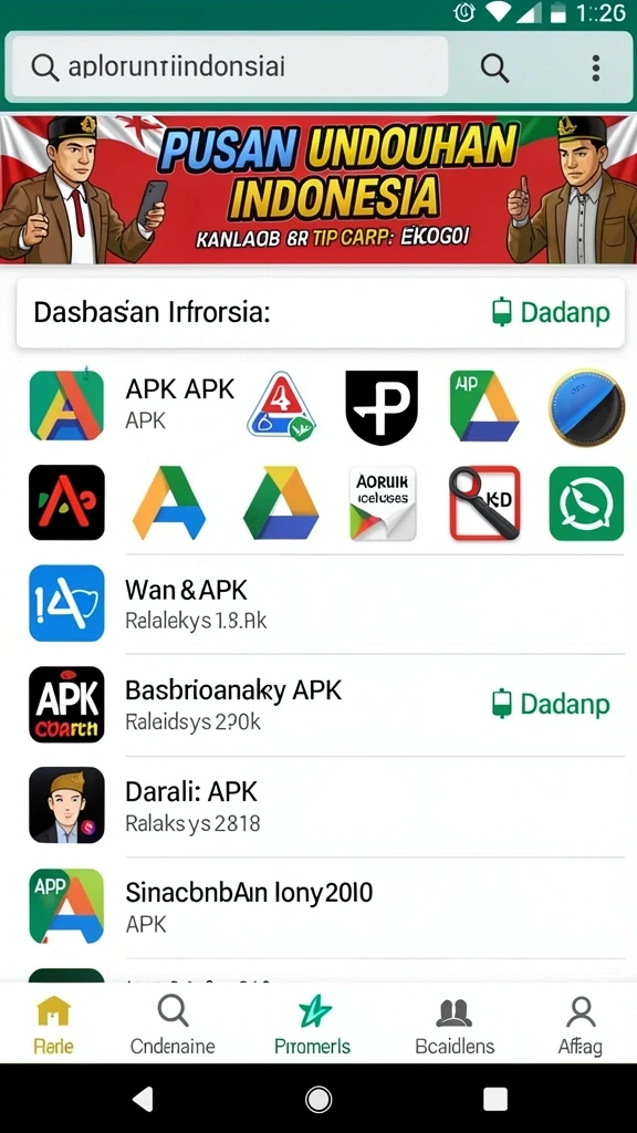 Menampilkan karakter utama yang siap berpetualang.