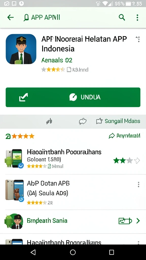 Berbagai pilihan permainan yang tersedia di aplikasi.