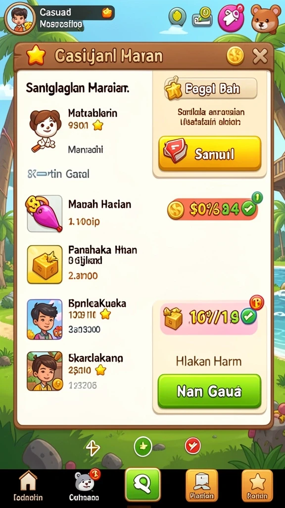 Sistem reward yang memikat perhatian pemain.