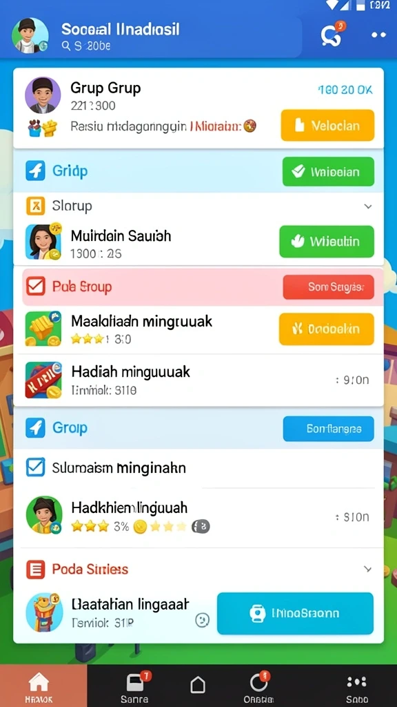 Mode multiplayer yang memungkinkan bermain dengan banyak pemain.