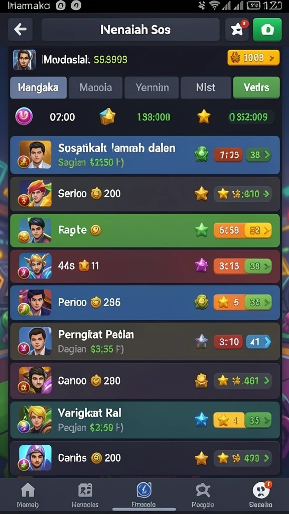 Misi harian yang menarik untuk meningkatkan pengalaman bermain.
