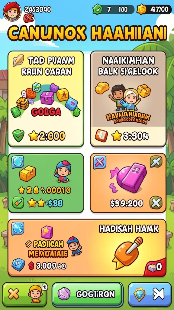 Misi harian yang mengasyikkan dan menantang.