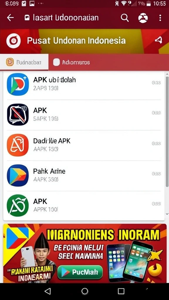 Menu permainan yang beragam dan mudah diakses.