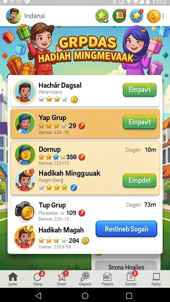 Mode permainan yang beragam dan menarik.