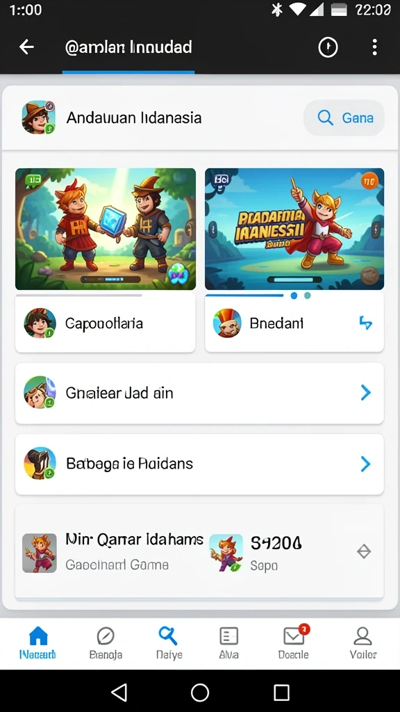 Tampilan awal yang menarik dan mudah dinavigasi.
